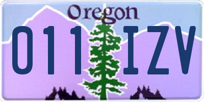 OR license plate 011IZV