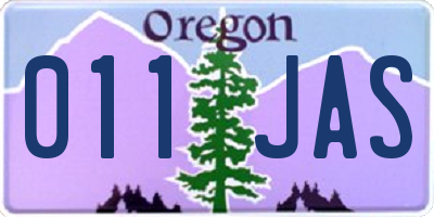 OR license plate 011JAS