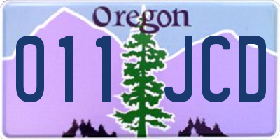 OR license plate 011JCD