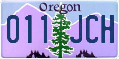 OR license plate 011JCH
