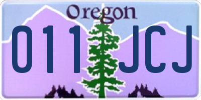 OR license plate 011JCJ