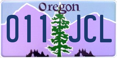 OR license plate 011JCL