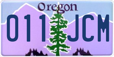 OR license plate 011JCM