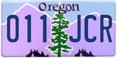 OR license plate 011JCR