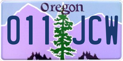 OR license plate 011JCW