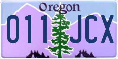 OR license plate 011JCX