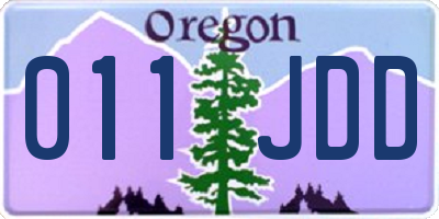 OR license plate 011JDD