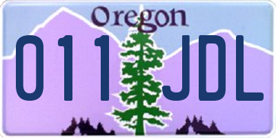 OR license plate 011JDL