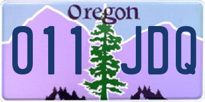 OR license plate 011JDQ