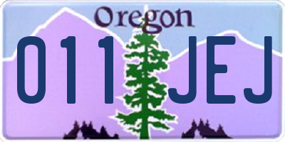 OR license plate 011JEJ