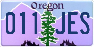 OR license plate 011JES