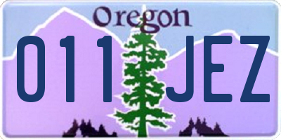 OR license plate 011JEZ