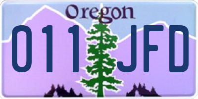 OR license plate 011JFD