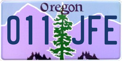 OR license plate 011JFE