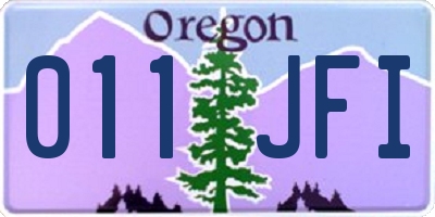 OR license plate 011JFI