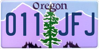 OR license plate 011JFJ