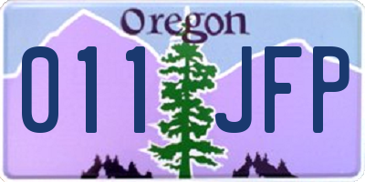OR license plate 011JFP