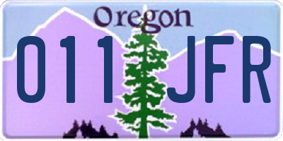 OR license plate 011JFR