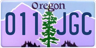 OR license plate 011JGC