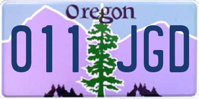 OR license plate 011JGD