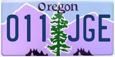 OR license plate 011JGE