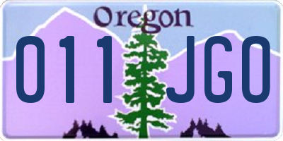 OR license plate 011JGO
