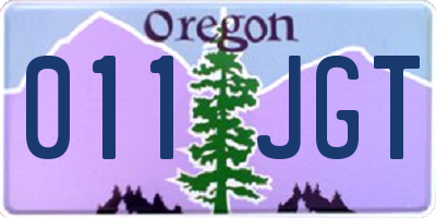 OR license plate 011JGT