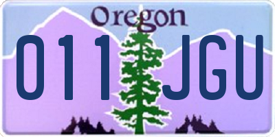 OR license plate 011JGU