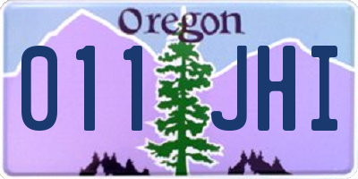 OR license plate 011JHI