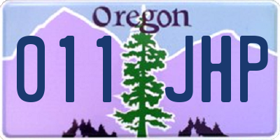 OR license plate 011JHP