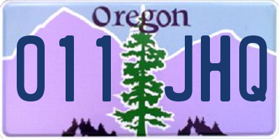 OR license plate 011JHQ