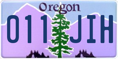 OR license plate 011JIH