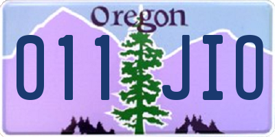 OR license plate 011JIO