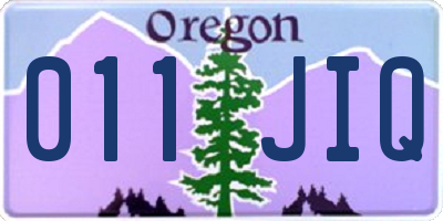 OR license plate 011JIQ