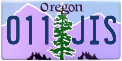 OR license plate 011JIS