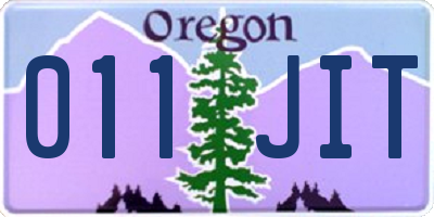 OR license plate 011JIT