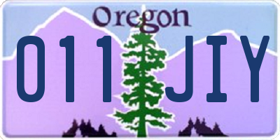OR license plate 011JIY