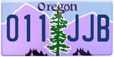 OR license plate 011JJB