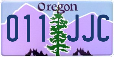 OR license plate 011JJC
