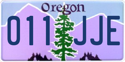 OR license plate 011JJE