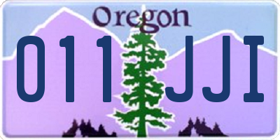 OR license plate 011JJI