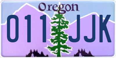 OR license plate 011JJK