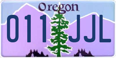 OR license plate 011JJL