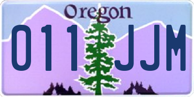 OR license plate 011JJM