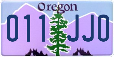 OR license plate 011JJO