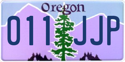 OR license plate 011JJP