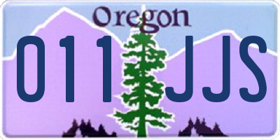 OR license plate 011JJS