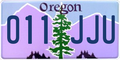 OR license plate 011JJU