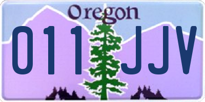 OR license plate 011JJV