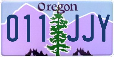 OR license plate 011JJY